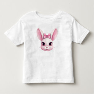 Cute Pink Easter Bunny Portrait Gift Kids T-shirt