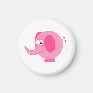 Cute Pink Elephant Magnet