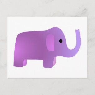 Cute Pink Elephant Postcard
