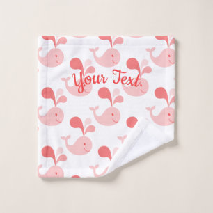 Cute Pink Elephants Wash Cloth