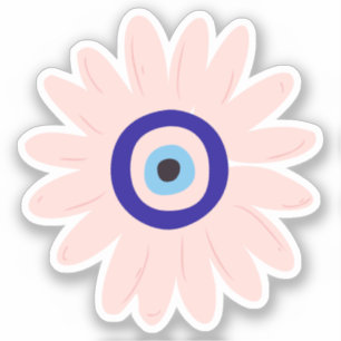 Cute Pink Evil Eye Flower