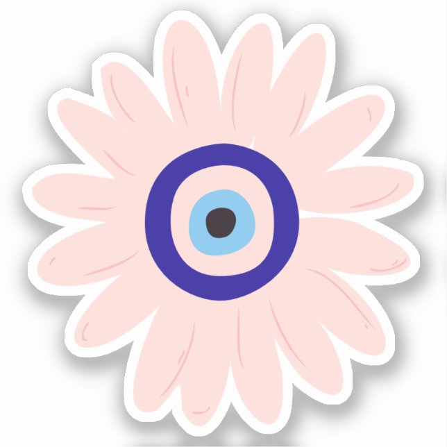 Cute Pink Evil Eye Flower (Front)