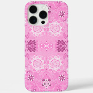 Cute pink exquisite handpainted pattern background iPhone 16 pro max case