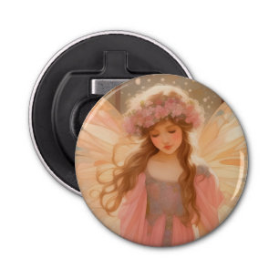 Cute Pink Fairy Fantasy Painting Bottle Opener