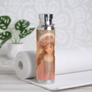 Cute Pink Fairy Fantasy Painting Water Bottle