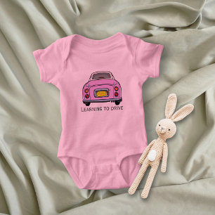 Cute Pink Figaro Car Figarations Baby Bodysuit