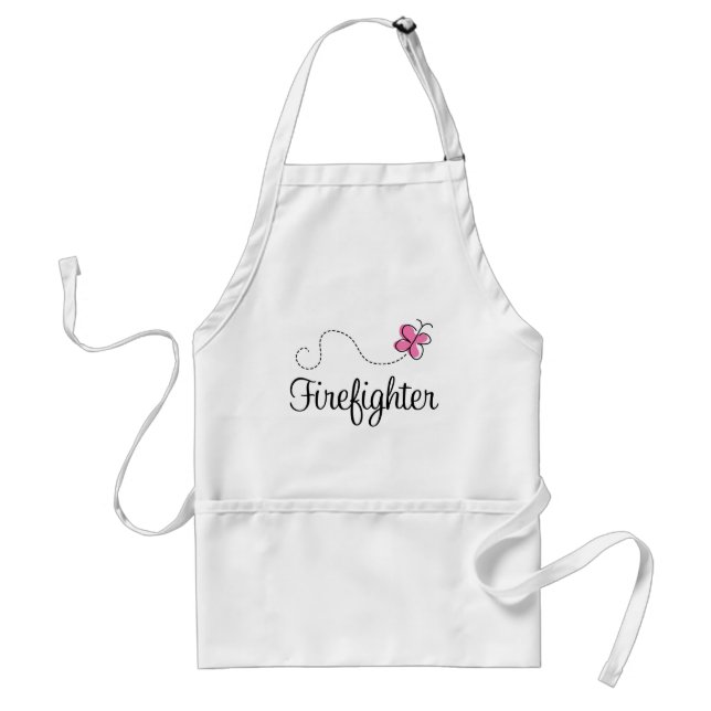 Cute Pink Firefighter Standard Apron (Front)