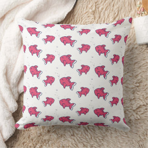 Cute Pink Fish Pattern Cushion