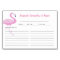 Cute Pink Flamingo Bridal Shower Recipe Cards