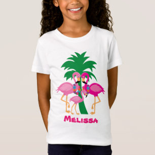 Cute pink flamingo Family beach T-Shirt