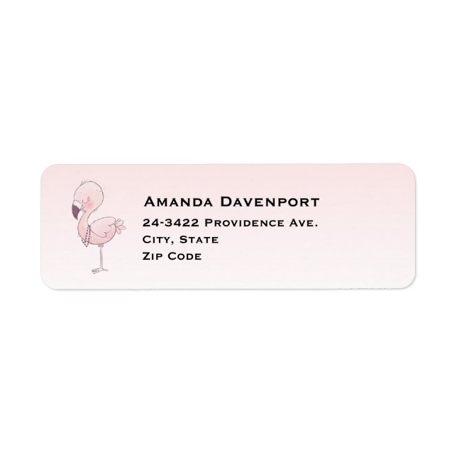 Cute Pink Flamingo Illustration (Front)