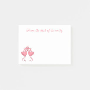 Cute Pink Flamingo Love Tropical Hawaiian Beach Post-it Notes