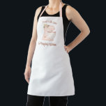 Cute Pink Floral Bakery Cake Mixer Apron<br><div class="desc">A cute pink cake mixer with flowers decorates this bakery kitchen apron. Personalise it with your name and business information. Designed for you by Blackberry Boulevard.</div>