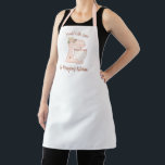 Cute Pink Floral Bakery Cake Mixer Apron<br><div class="desc">A cute pink cake mixer with flowers decorates this bakery kitchen apron. Personalise it with your name and business information. Designed for you by Blackberry Boulevard.</div>