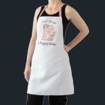 Cute Pink Floral Cake Mixer Apron<br><div class="desc">A cute pink cake mixer with flowers and a heart decorates this bakery kitchen apron. Personalise it with your name and business information. Designed for you by Blackberry Boulevard.</div>