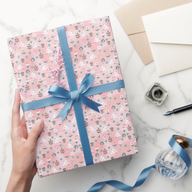 Cute Pink Floral Wrapping Paper (Gifting)