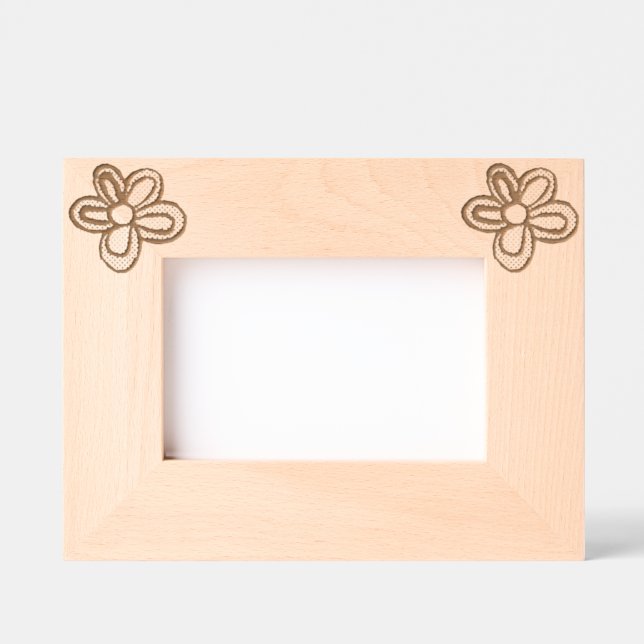 Cute pink flower etched frames (Front)