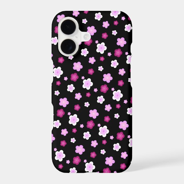 Cute pink flower floral gradient Pattern  iPhone Case (Back)