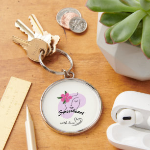 Cute Pink Flower Girl Gift– Key Ring