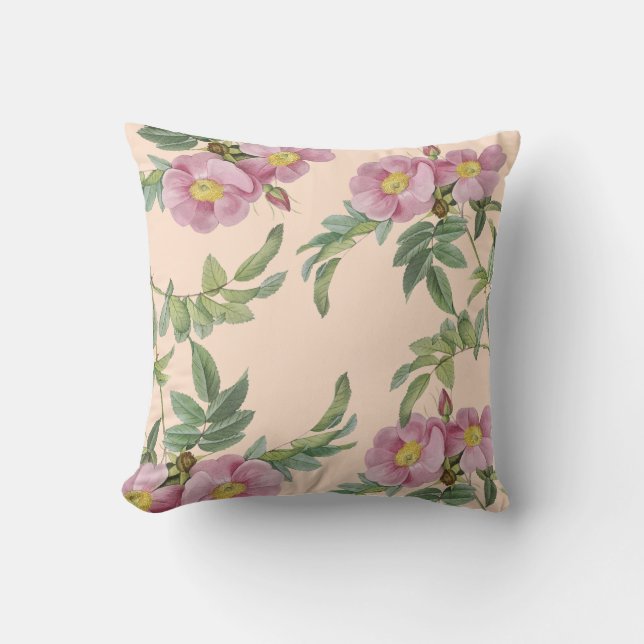 cute pink flowers modern  cushion (Front)