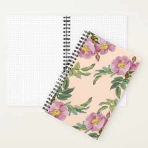 cute pink flowers modern  notebook