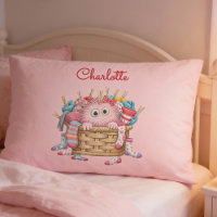 Cute Pink Fluffy Sock Monster Kids Design