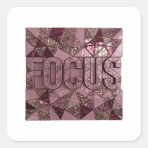 Cute Pink FOCUS Sticker Graphic