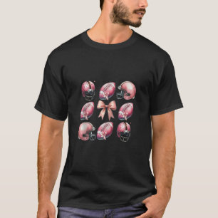 Cute Pink football coquette bow Aesthetics Women G T-Shirt