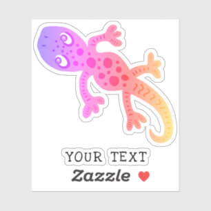 Cute Pink Gecko Lizard Drawing Kids