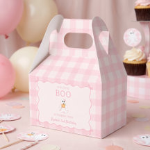 Cute Pink Ghost Halloween Birthday Favour Boxes