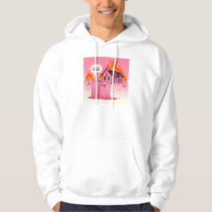 Cute Pink Ghost: Hug Me! :( (man white hoodie) #03 Hoodie