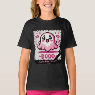 Cute Pink Ghost: Sweet and Spooky -kids girl shirt