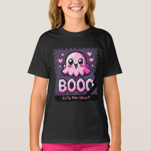 Cute Pink Ghost: Sweet and Spooky -kids girl shirt