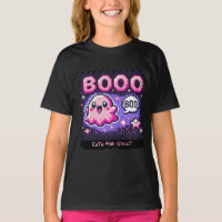 Cute Pink Ghost: Sweet and Spooky -kids girl shirt