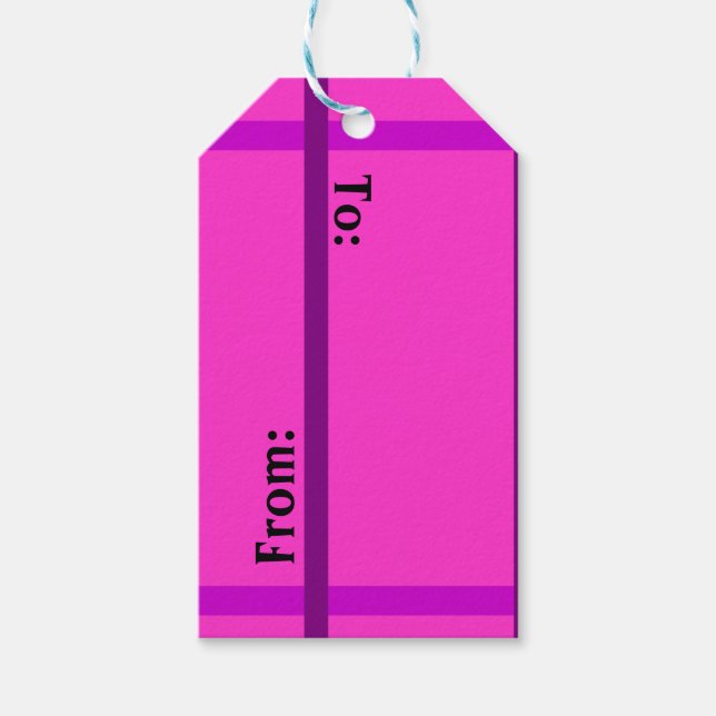Cute Pink Gift Tags (Front)
