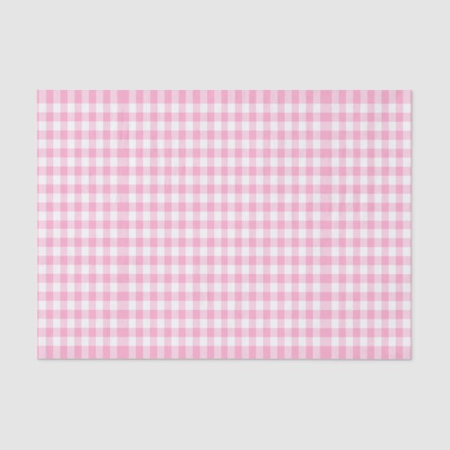 cute pink gingham,girly tissue paper (Front)