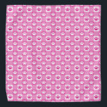 Cute Pink Gingham with Paw Prints Bandana<br><div class="desc">Pamper your pet with this timeless pink gingham with paws patterned bandanna!</div>