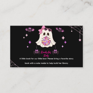 Cute Pink girl Ghost Books for Baby Enclosure Card