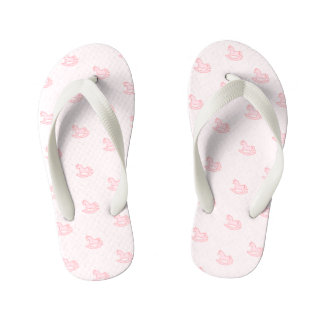 Cute Pink Girl Rocking Horse Kid's Jandals