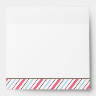 Cute pink girl's pirate birthday invite envelopes