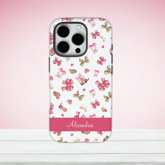 Cute Pink Girly Cowgirl Coquette Personalise iPhone 16 Pro Case