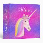 Cute Pink Girly Glitter Unicorn Personalised