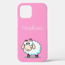 Cute Pink Girly Sheep  Cartoon
