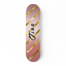 cute pink glitter skateboard