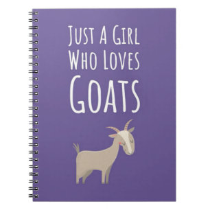 Cute Pink Goat Gifts For Baby Girls For Kids Farm Notebook
