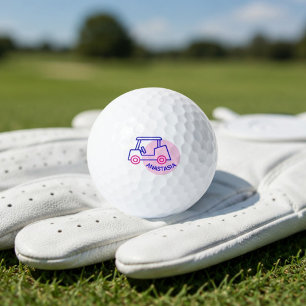 Cute pink golf cart unique gifts for women balls
