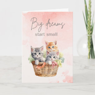 Cute Pink Good Luck Card