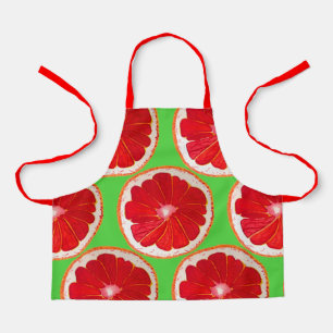 Cute pink grapefruit fruit yummy kids apron