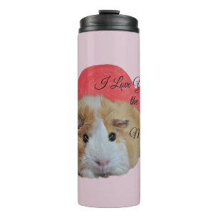 Cute Pink Guinea Pig Loves You the Mostest   Thermal Tumbler