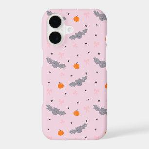 Cute Pink Halloween Bat Pattern Phone Case